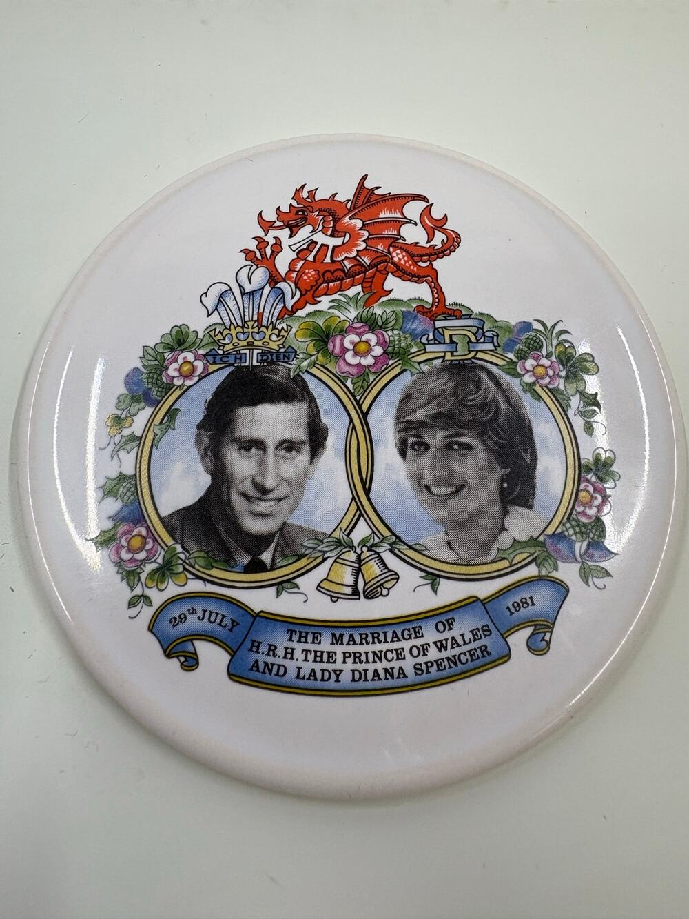 Vtg Prince Charles & Diana Royal Wedding Commemorative Porcelain Coasters